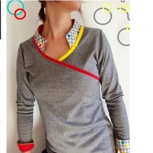 Lightweight Grey/Colourful Sweater